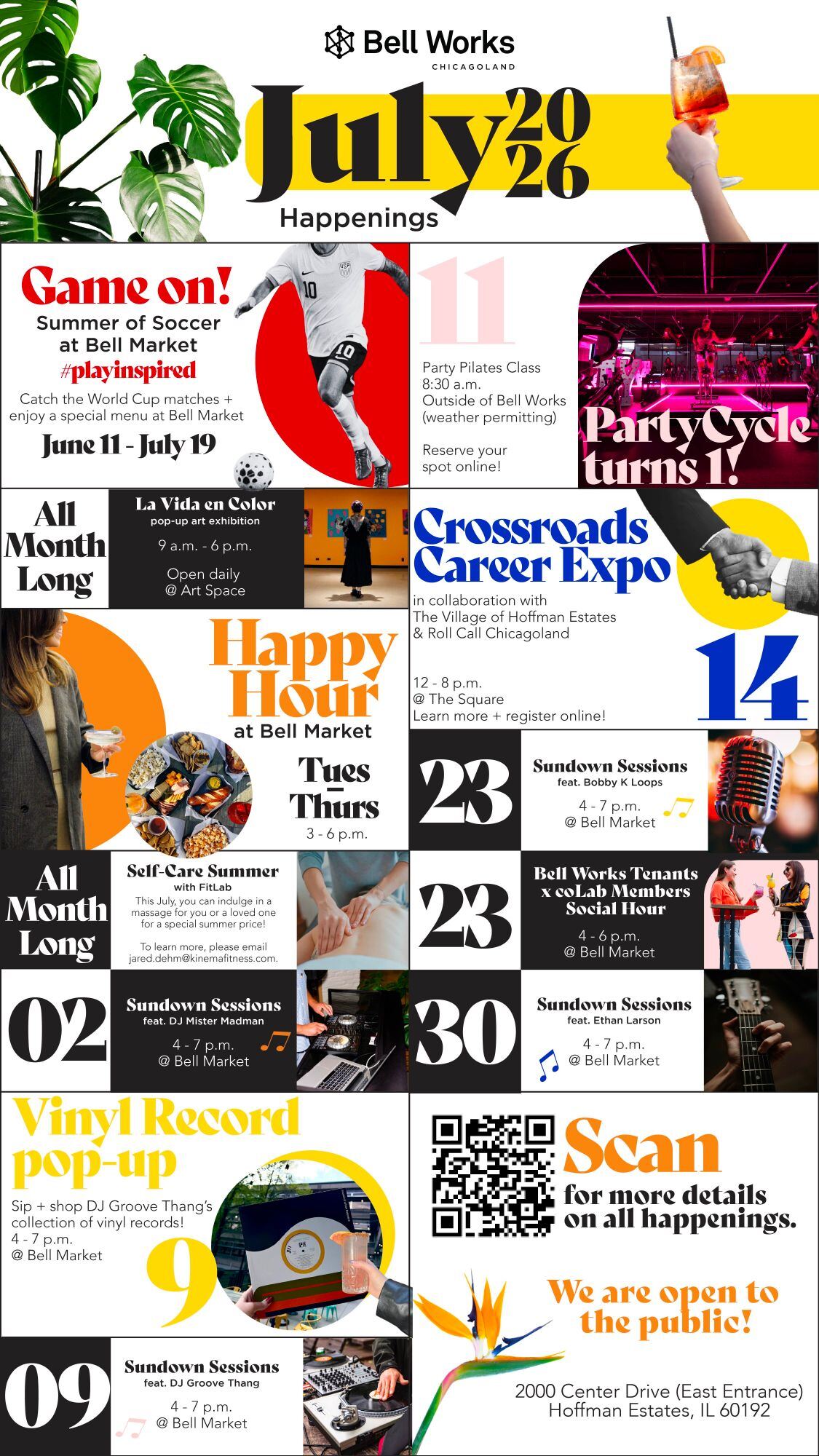 Bell Works Chicagoland July 2026 Happenings calendar