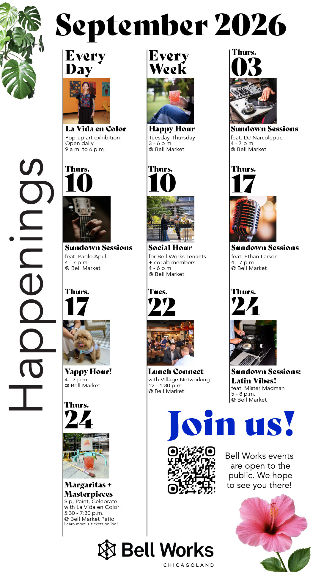 Bell Works Chicagoland Happenings — September 2026 events calendar