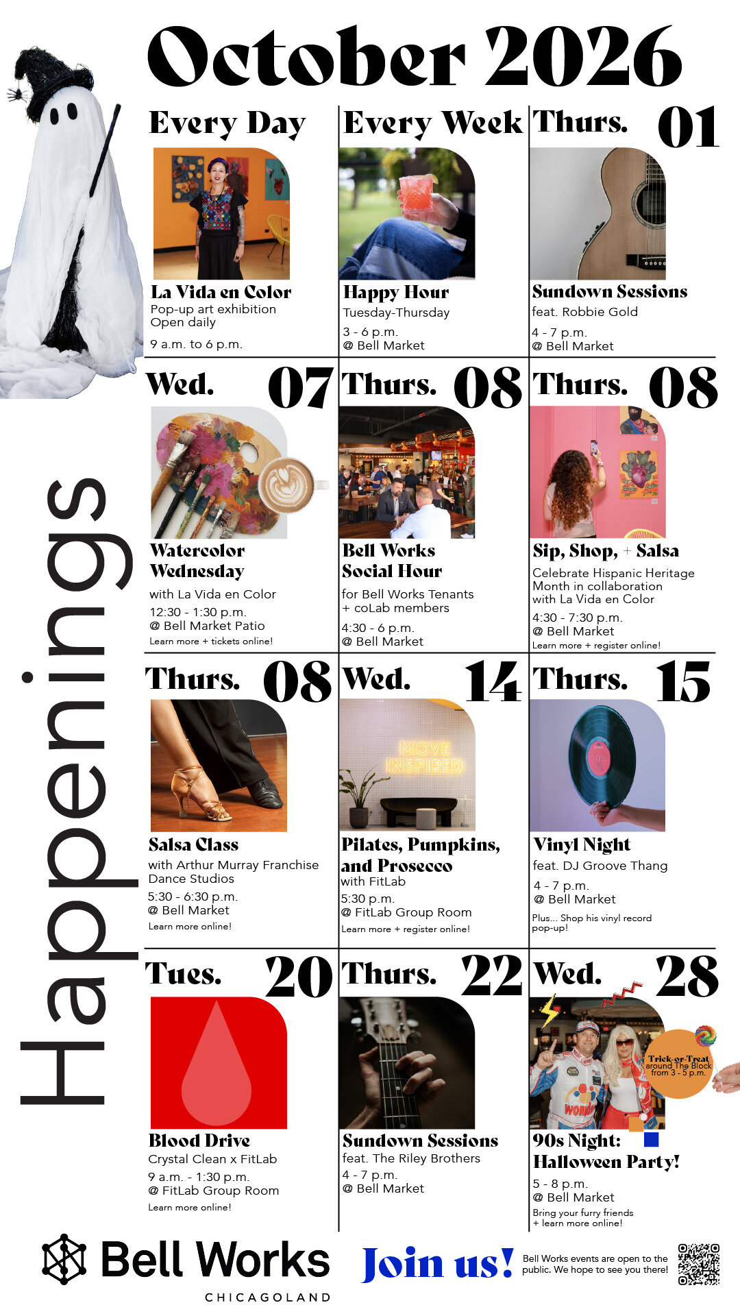 Bell Works Chicagoland Happenings — October 2026 events calendar